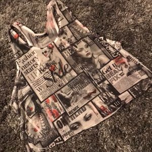 See through crop top